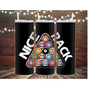 Nice Rack Billiards Pool Metal Insulated Tumbler, Stainless steel, water bottle
